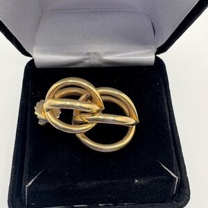 Vintage 14K Gold-Filled Double Loop Knot Brooch Pin